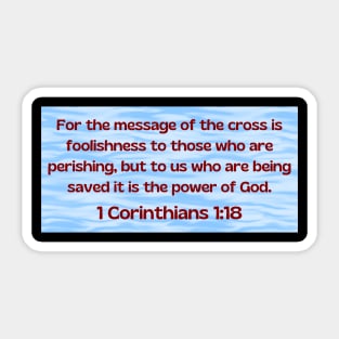 Bible Verse 1 Corinthians 1:18 | Christian Sticker